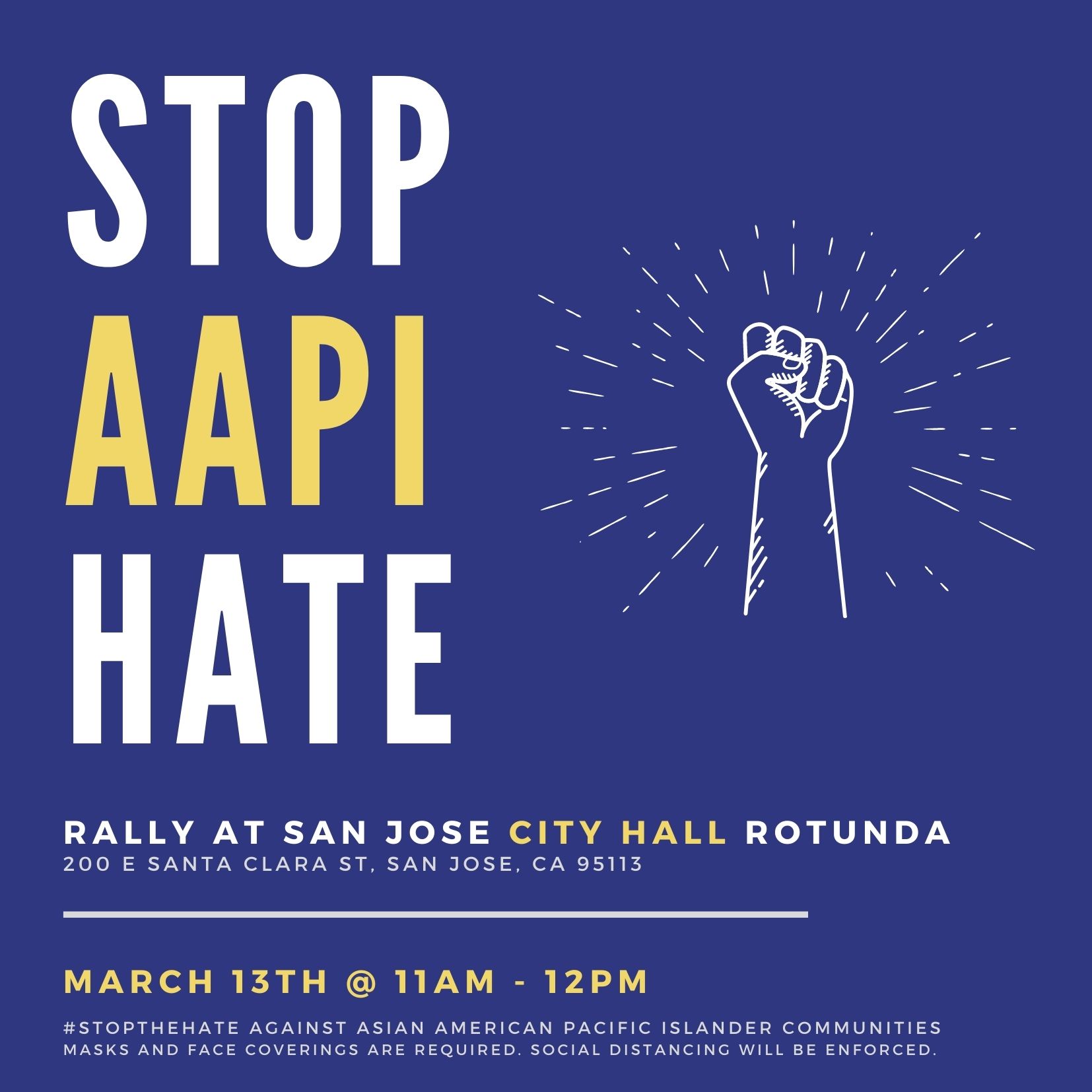 Stop AAPI Hate Rally Flyer